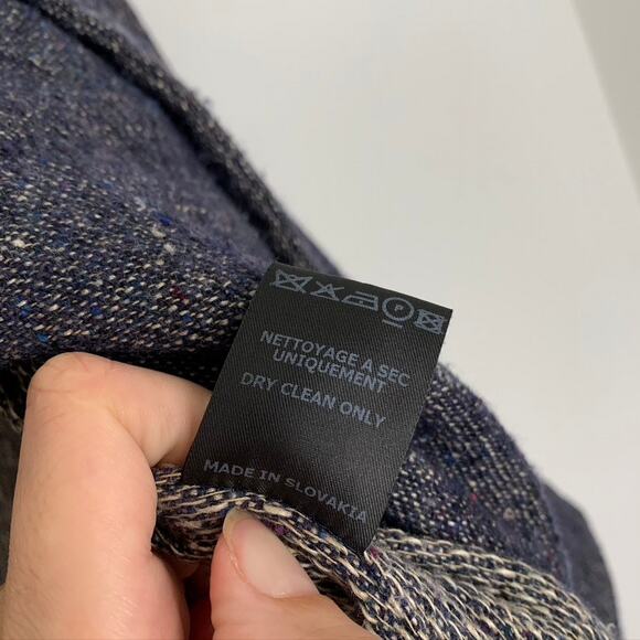 Isabel Marant Draped Coat Virgin Wool Blue Oversized Longsleeve Womens Size 36 - Picture 13 of 15